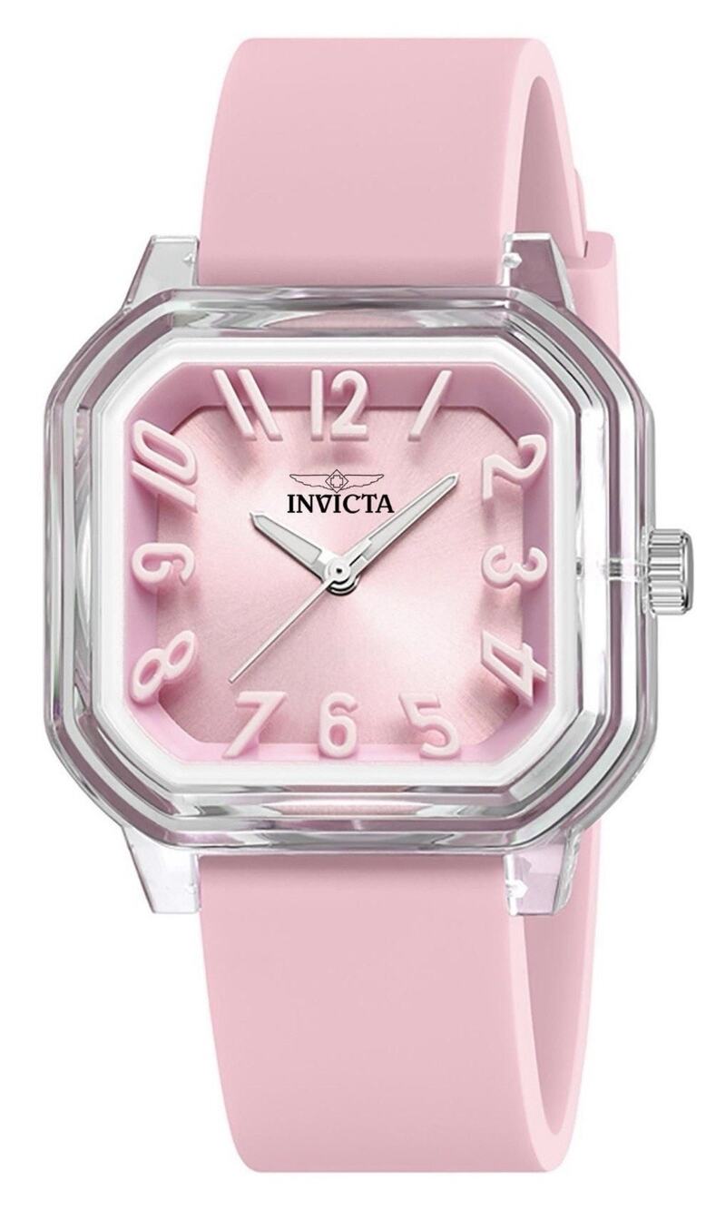Invicta Celestial Lady 39mm Transparent Tone Case Purple Band & Dial 70318